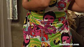 Lesbian slave moans and orgasms during strapon sex with dominant madame