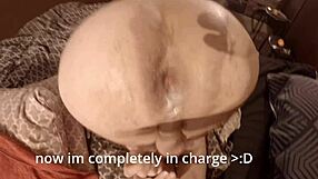 Girl fucks guy with diy strapon as fuck doll