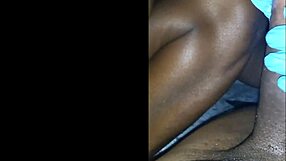 Pretty girl gives spit handjob to lover