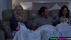 Teen 18+ Shares Couch With Stepdad During Scary Movie