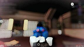 Demon girl rides monster cock in round 2 sex with follower.