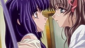 Horny wife in lingerie cheats with her maid, moaning during lesbian double penetration.