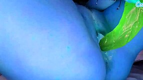 The horny housewife enjoys her quiet time at home