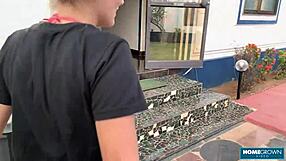 Afternoon quickie with sexy babe Lolipop and Mark Pirson