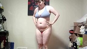 Pantsless HIIT workout intensifies. Vibrator inside adds thrill