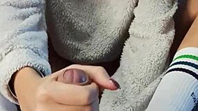 dirty step sister bought socks special to tease my dick