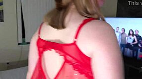 Redhead Offers Early Christmas Anal Gift with Ball Licking