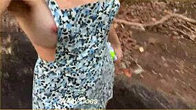 wanna see my wife flash big tits outdoors?