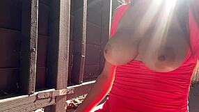 Italian Solo Big Tits Artemisia Love Hot Solo Bouncing Outside