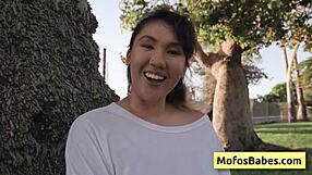 sexy and hot asian teen reveal her natural big boobs to her friend outdoors tomie tang charles dera 😍