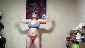 Pantsless HIIT workout intensifies. Vibrator inside adds thrill