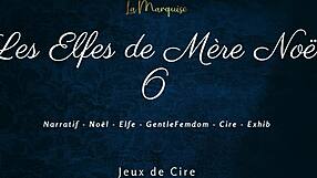 French european femdom elves engage in dirty talk and wax play in mother noel's tale