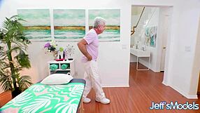 Chubby Leila Lewis says, 'I love filling my mouth during massage.'