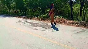 Public Street Exhibitionism in Cancún Mexico Milf Flashing Natural Tits and Ass Outdoors