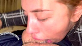 cute goth gf gives crazy ahegao deepthroat blowjob, choking on monster cock