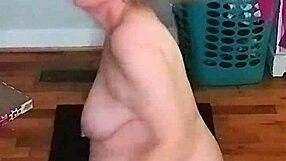 Hey, check out this hot mature lady stretching in yoga today!