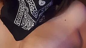 latina with big nipples and milky tits masturbates