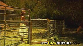 country couple explores outdoor fun in costumes