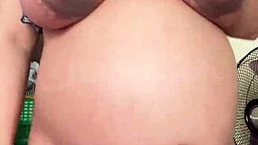 Pregnant Maid Shows Big Boobs and Hairy Pussy Alone