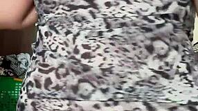 Pregnant Maid Shows Big Boobs and Hairy Pussy Alone