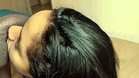 Amateur Couple's Intense Sloppy Blowjob On Video Call