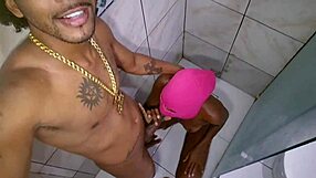 Brazilian babe bent over in doggystyle bareback creampie first time.