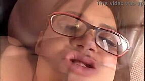 eva angelina keeps her glasses on in this intimate one on one scene.