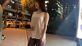 Boldly picking up beautiful married woman, admiring her plump ass all over