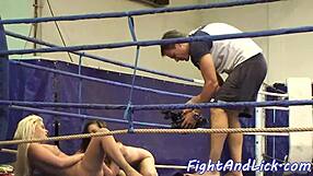 Petite Beauty Gets Her Pussy Licked by a Babe in a Teasing Match