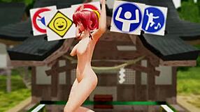 Naked Girl Dancing Outdoors With Bouncing Boobs And Big Ass In Public View