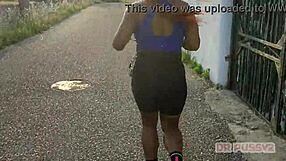 Redhead with Giant Ass Trains Intensely for Lover