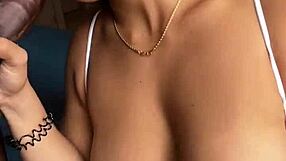 Amateur Couple's Intense Sloppy Blowjob On Video Call