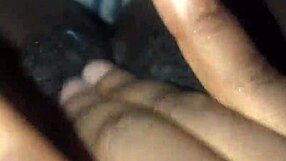 Ebony amateur masturbates her wet pussy solo