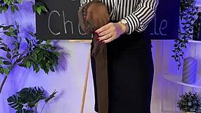 Nylon Club - Sexy Mature In Sheer Brown Pantyhose