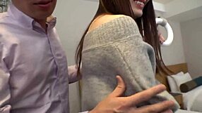 Boldly picking up beautiful married woman, admiring her plump ass all over