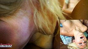 I love watching horny blonde coeds Bailey and Olyssia suck and bang together.