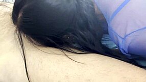 Stepmom helps me cum with a good blowjob and close-up pov teasing her wet tits and pussy