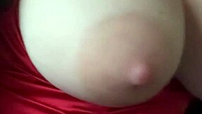 Italian MILF Artemisia Love bounces her big natural tits slowly, nipples hard in close-up.