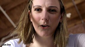 blonde clara dee pegs small cock with huge strap-on