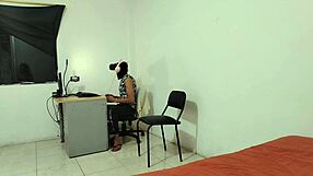 something dark at the young stepbrothers house, one fucks his stepsister while the other plays vr, the slut loves it