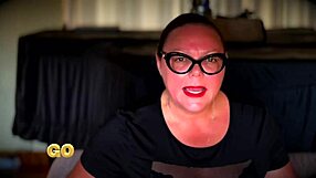 dominatrix april commands ebony slave rose!