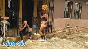 Jasmine candy rides her boyfriend's roommate in the fake hostel.