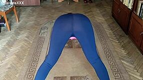 Ugly old man cums during prostate massage by young wife