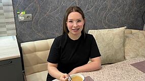 Me and my Russian girlfriend make homemade porn with lots of talk and a story, but I messed up the plot a bit.