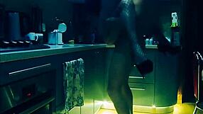 beautiful wife in bodysuit gets rough kitchen fucking