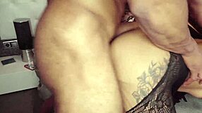 Brutal orgy with two black cocks