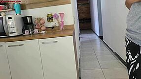 Risky Fucking With Husband's Friend While He Showers