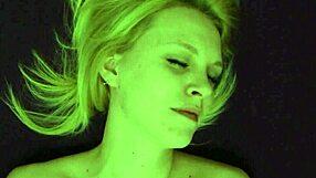 Blonde czech amateur achieves orgasm through fingering in homemade solo video