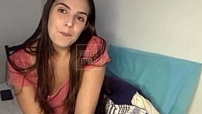 Latina stepdaughter roleplays taboo with daddy