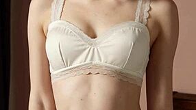 eastern european models pose in flowery underwear, showcasing cute feet and panties